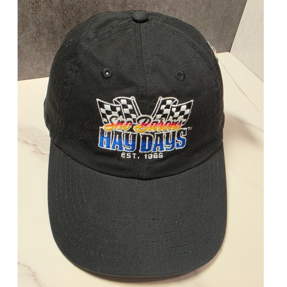 College House Sno Barons Hay Days Est 1966‎ Black Embroidered Hat NWT